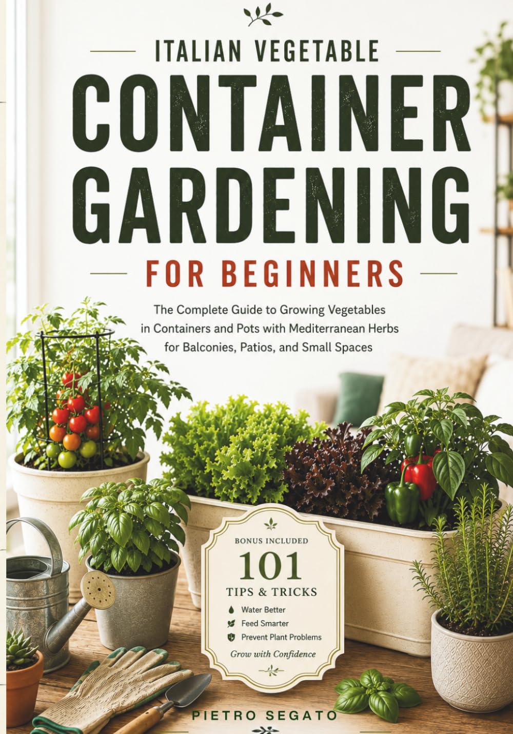 ITALIAN VEGETABLE CONTAINER GARDENING FOR BEGINNERS: The Complete Guide to Growing Vegetables in Containers and Pots for Balconies, Patios, Small Spaces. Save Space and Grow Your Organic Gardening