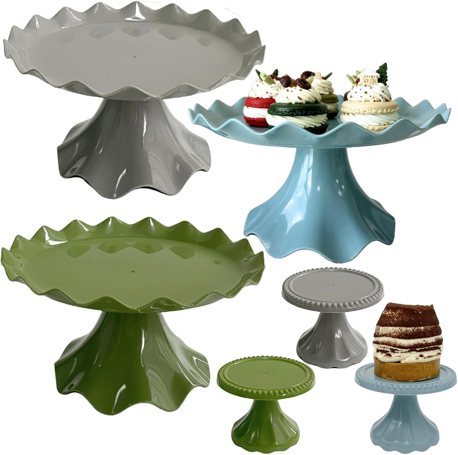 6 Pcs Mini Cup cake stand for Party, Wedding, Birthday, Baby Shower, Anniversary (Retro)