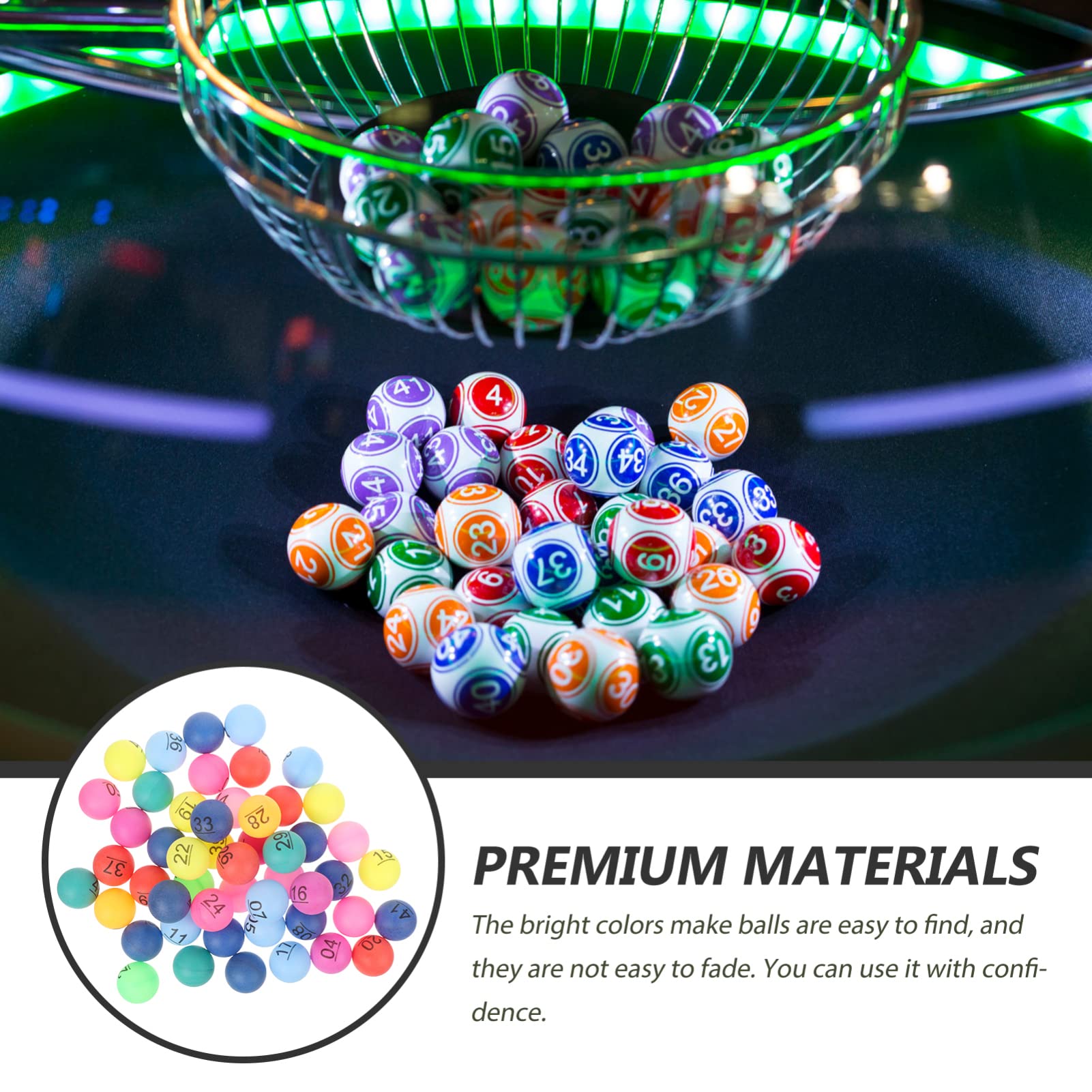 BCOATH 1Set Balls Colorful Game Balls for Party Raffles Bingo Durable Entertainment Fun Activities