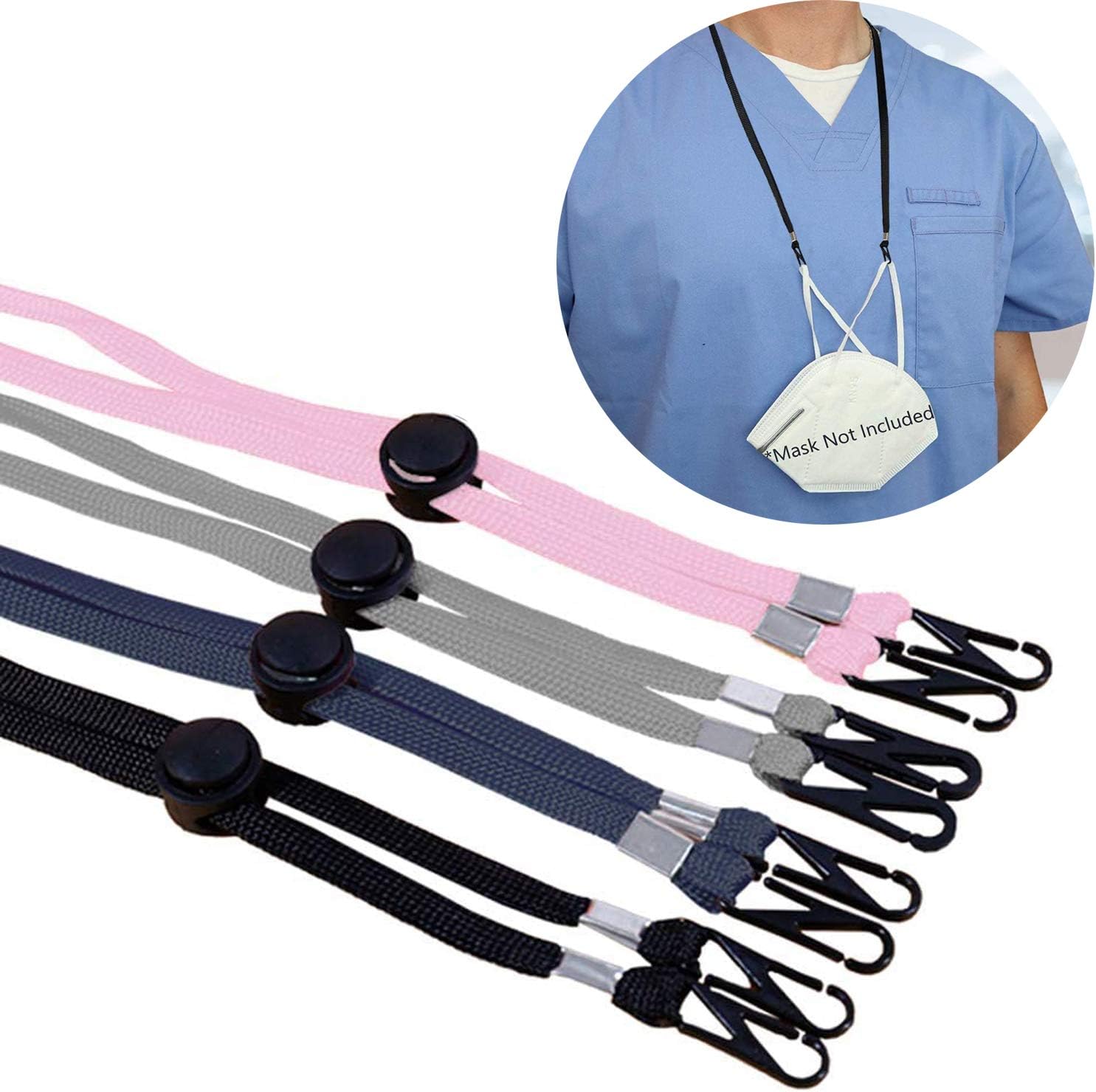 Adjustable Lanyard Eyeglass Chains for Women Men Glasses Strap Holder Necklace Eyeglasses Chain Cords String Lanyards Holders(4, Mixed-Color)