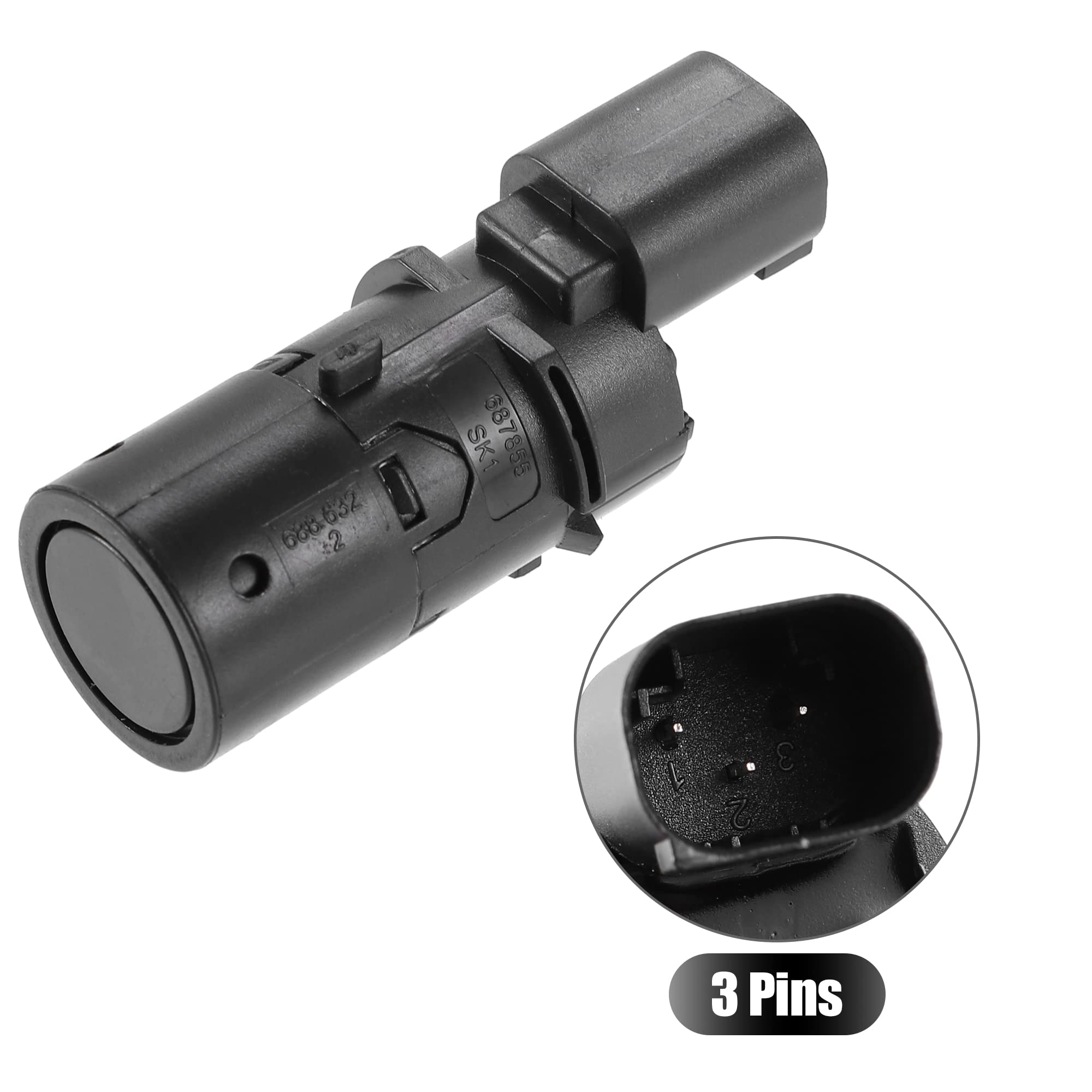 X AUTOHAUX 4pcs PDC Parking Assist Sensor YDB500301PMA for LAND ROVER DISCOVERY, Black, 1.61''x1.10''x1.46'' - Image 4