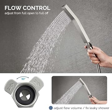 Angle Simple Water Flow Control Valve, Shower Shut Off Valve Brushed Nickel