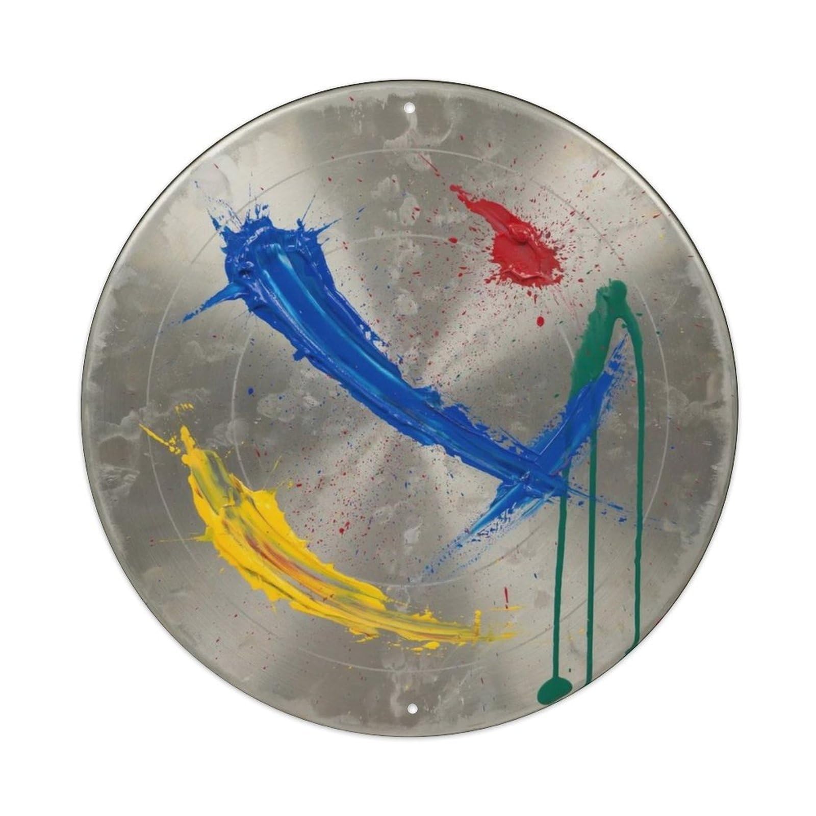 Round Modern Abstract Sign Metal Tin Sign Plaque