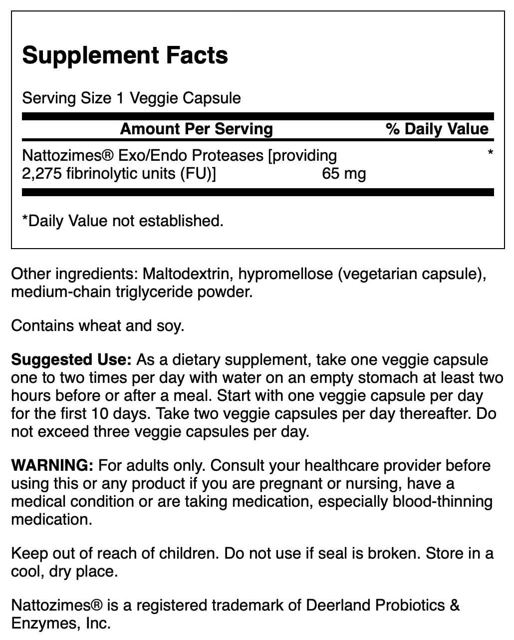 Swanson Nattozimes Enzyme 65 mg/2275 FU, 90 Veg Capsules — Amazon image 2