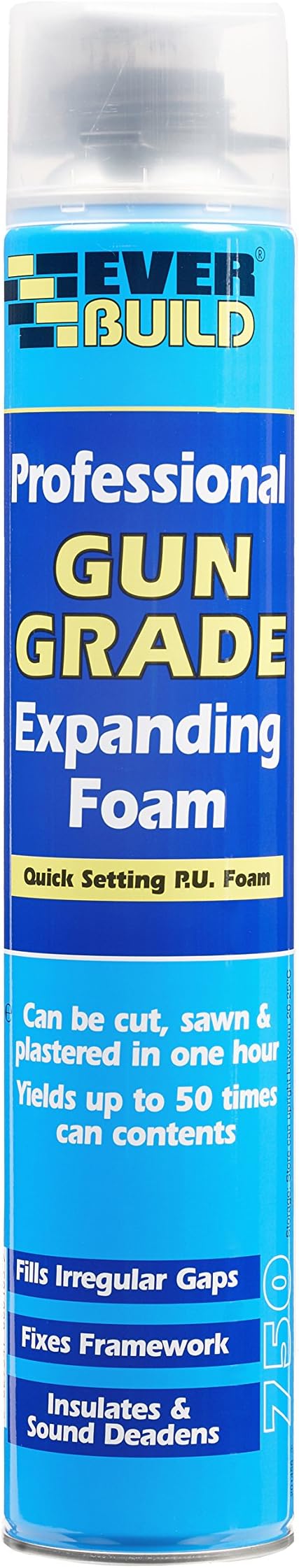Everbuild Professional Quick Setting Gun Grade Expanding Foam, 750 ml