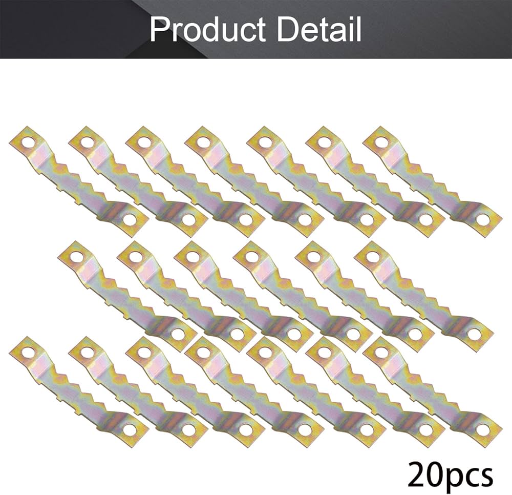 MroMax Lot De 20 Cintres En Dents De Scie Dorées