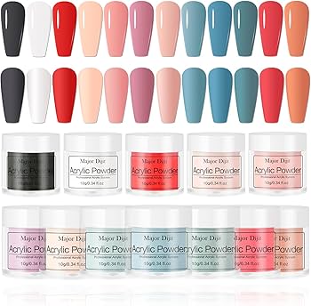 Amazon.com: Acrylic Nail Kit Starter Set 12 Color Acrylic Powder