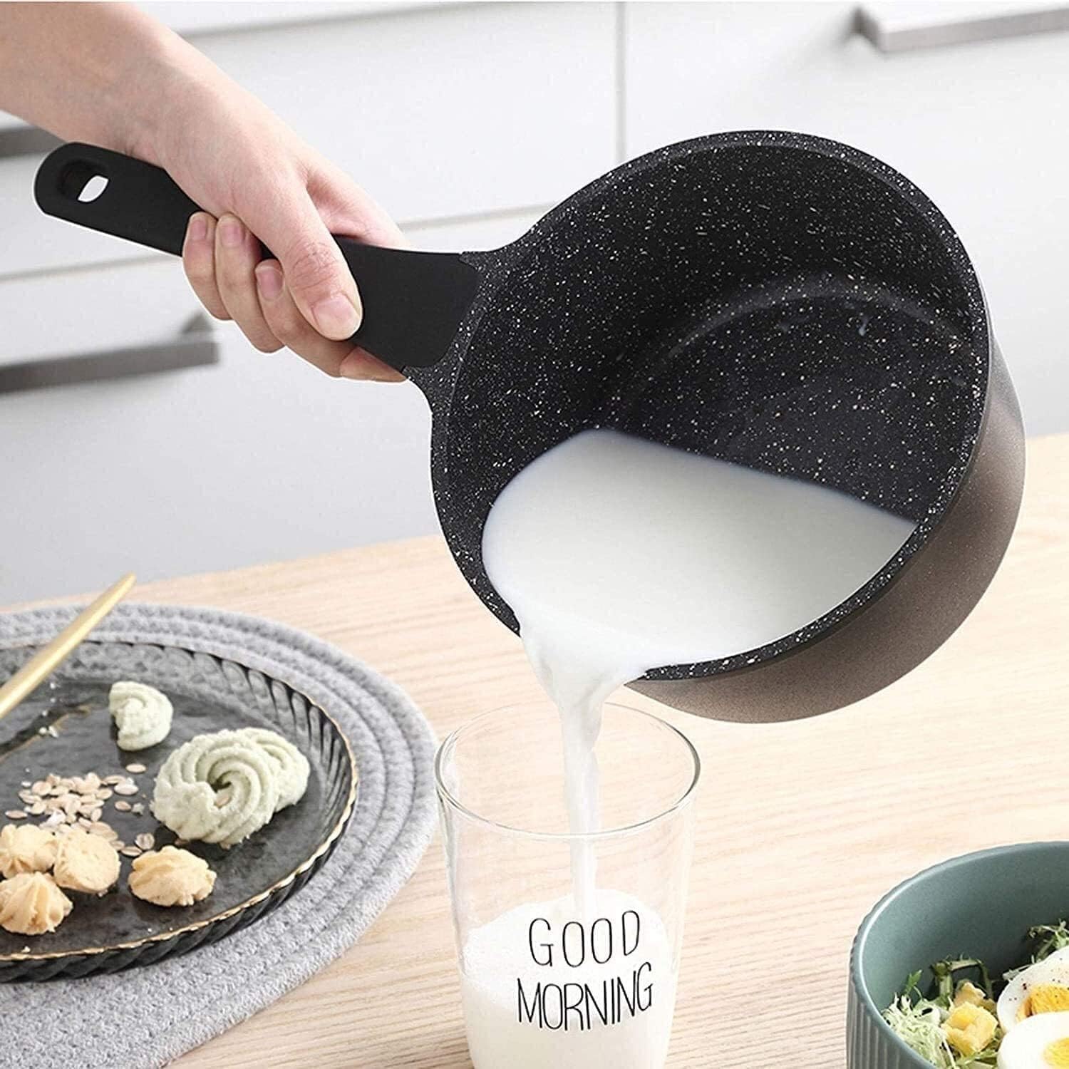 Wok Pan Soup Pot Cooking Pot Wheat Rice Stone Milk Pot Non Stick Pot Snow Pan - 18cm