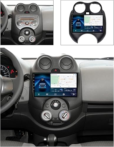 Miniatura 2 de Reproductor de MP5 estéreo para automóvil de 9 pulgadas con pantalla táctil Bluetooth para Nissan marzo 2010-2013 con CarplayDSPnavegación GPScámara