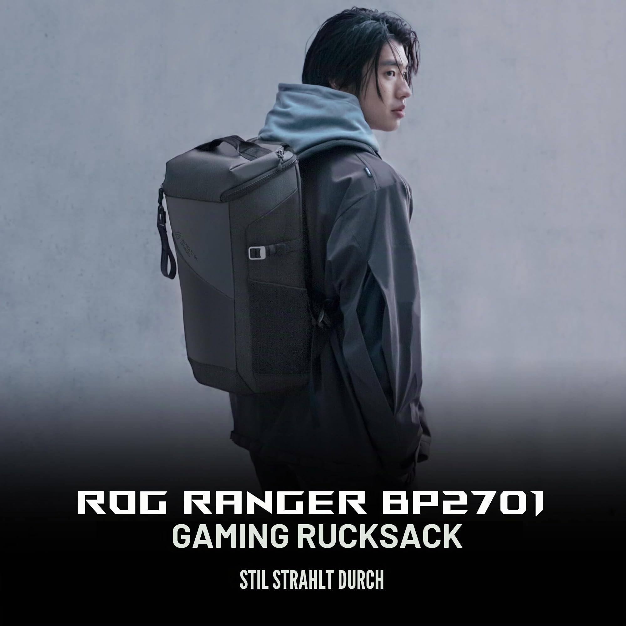 ASUS ROG Ranger Backpack BP2701 | Laptop Rucksack für Gaming Laptops bis zu 18 Zoll | 24L Volumen | wasserabweisend | robust und leicht | Black
