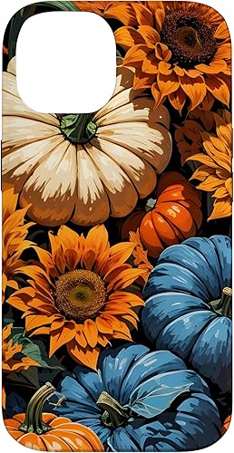Miniatura 4 de Funda para iPhone 13 Pro Max Bonito arte de calabazas, girasoles y hojas de otoño
