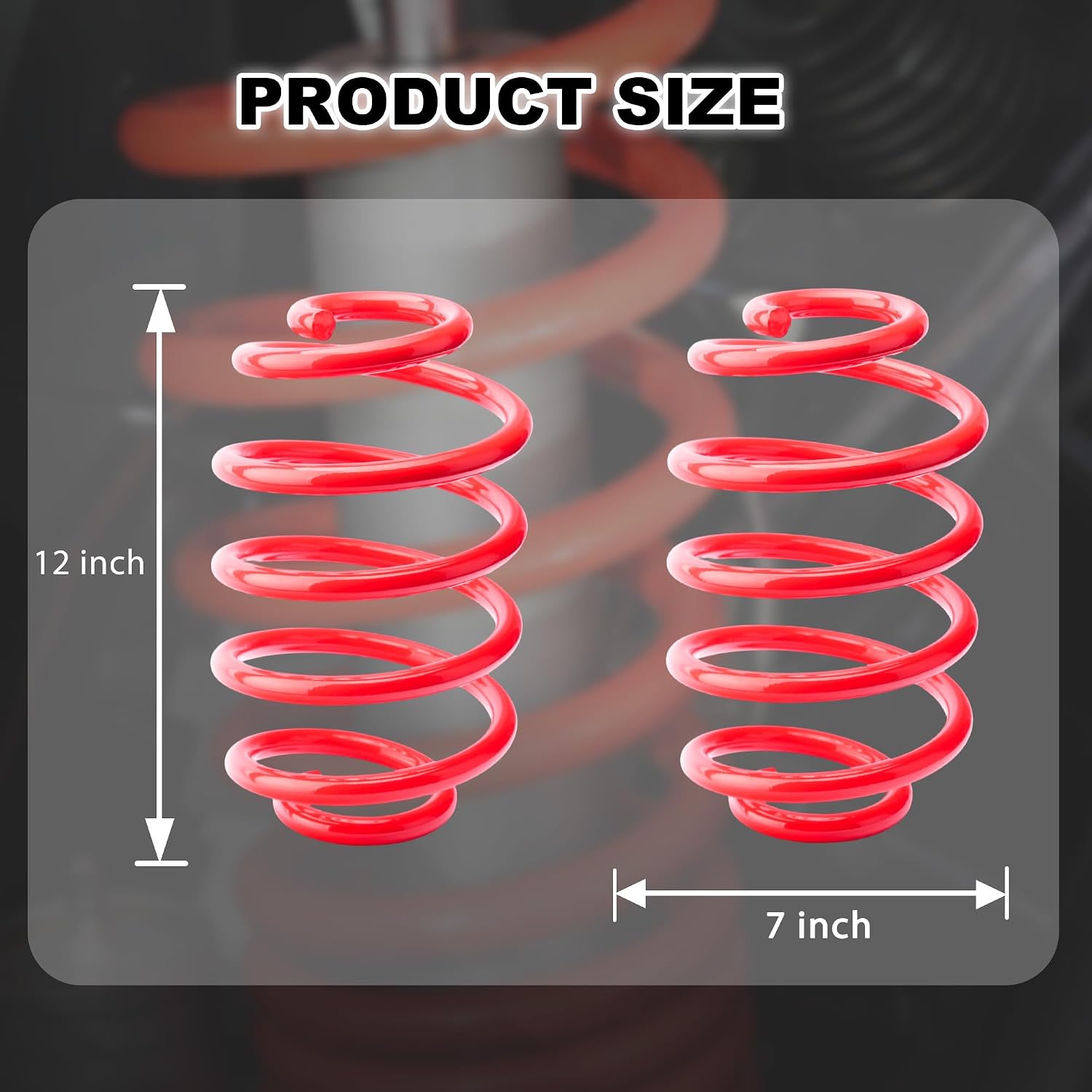 Rear Suspension Coil Spring Compatible with 1997-2006 Jeep Wrangler,1997-2005 TJ（2.4L 2.5L 4.0L) Replace# 3229-Red