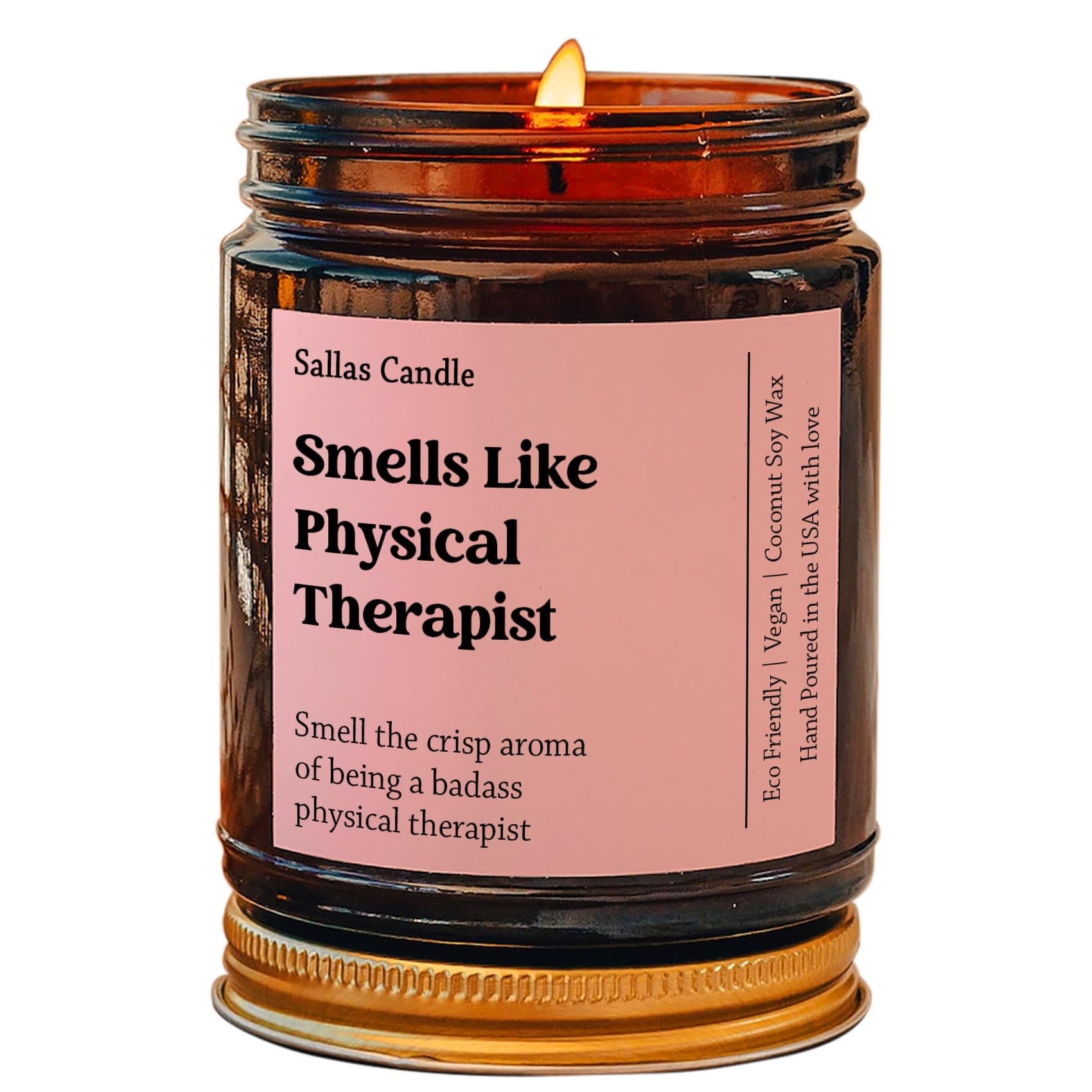 Smells Like Physical Therapist Soy Wax Candle, Gift for Physical Therapist, Physical Therapist Appreciation, Eco Friendly 4Oz 9Oz Amber Candle 9 Scent Options Gift