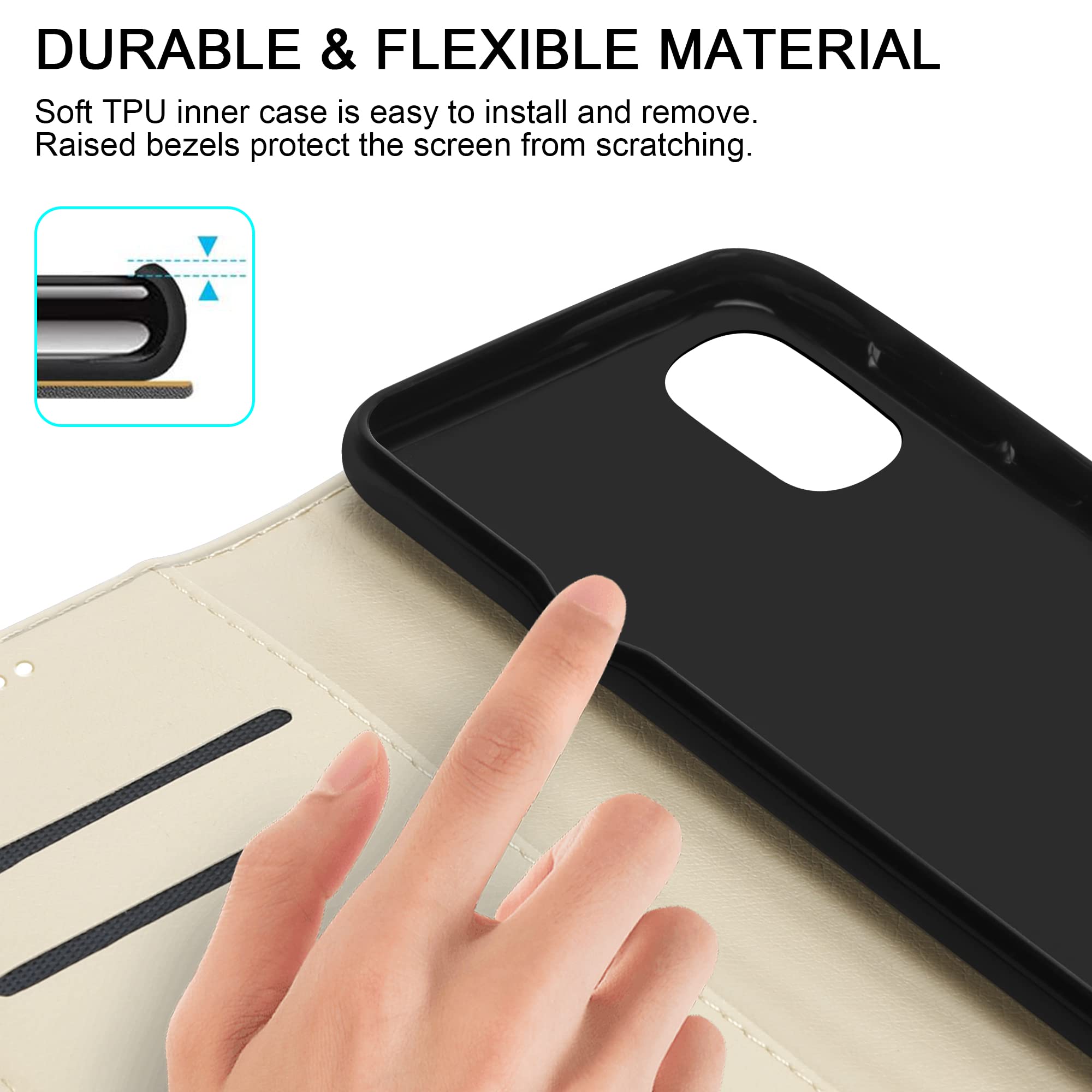 PIXFAB Per Motorola G31 / G41 Custodia in pelle con chiusura magnetica