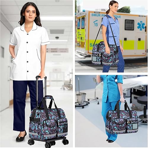 Miniatura 7 de Mochila médica grande resistente al agua, bolsas de primeros auxilios con múltiples bolsillos para enfermera, bolsa de salud clínica familiar, bolsa