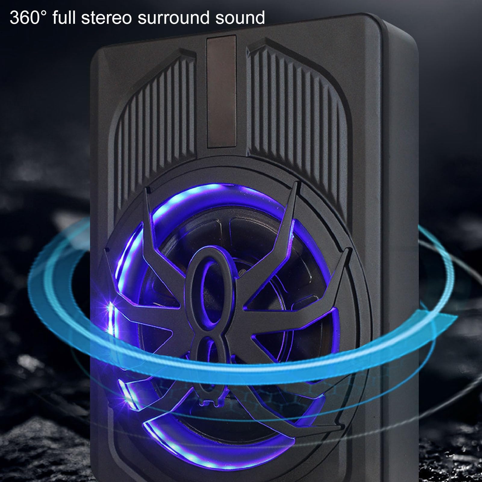 Acouto Subwoofer Delgado para Debajo del Asiento de 10 Pulgadas, Luz LED de 800 W, Carcasa de Aleación de Aluminio, Control Remoto de Graves, Rendimiento de (Blue)