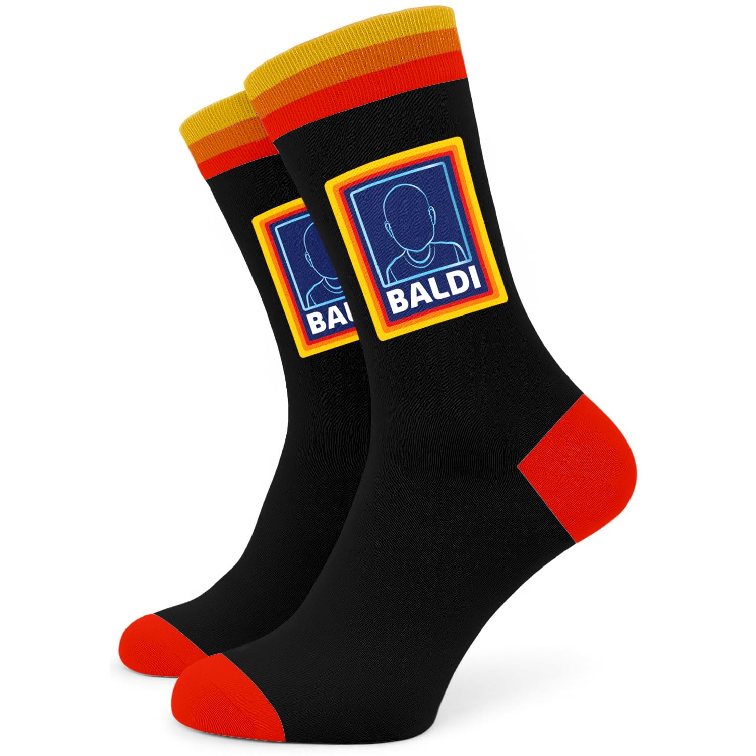 Baldi Mens Funny Socks | Bald Joke Gifts For Men Stocking Fillers for Dad | Mens Novelty Socks Funny Stocking Fillers for Men | Christmas Presents For Dad Grandad | Rude Secret Santa Gift