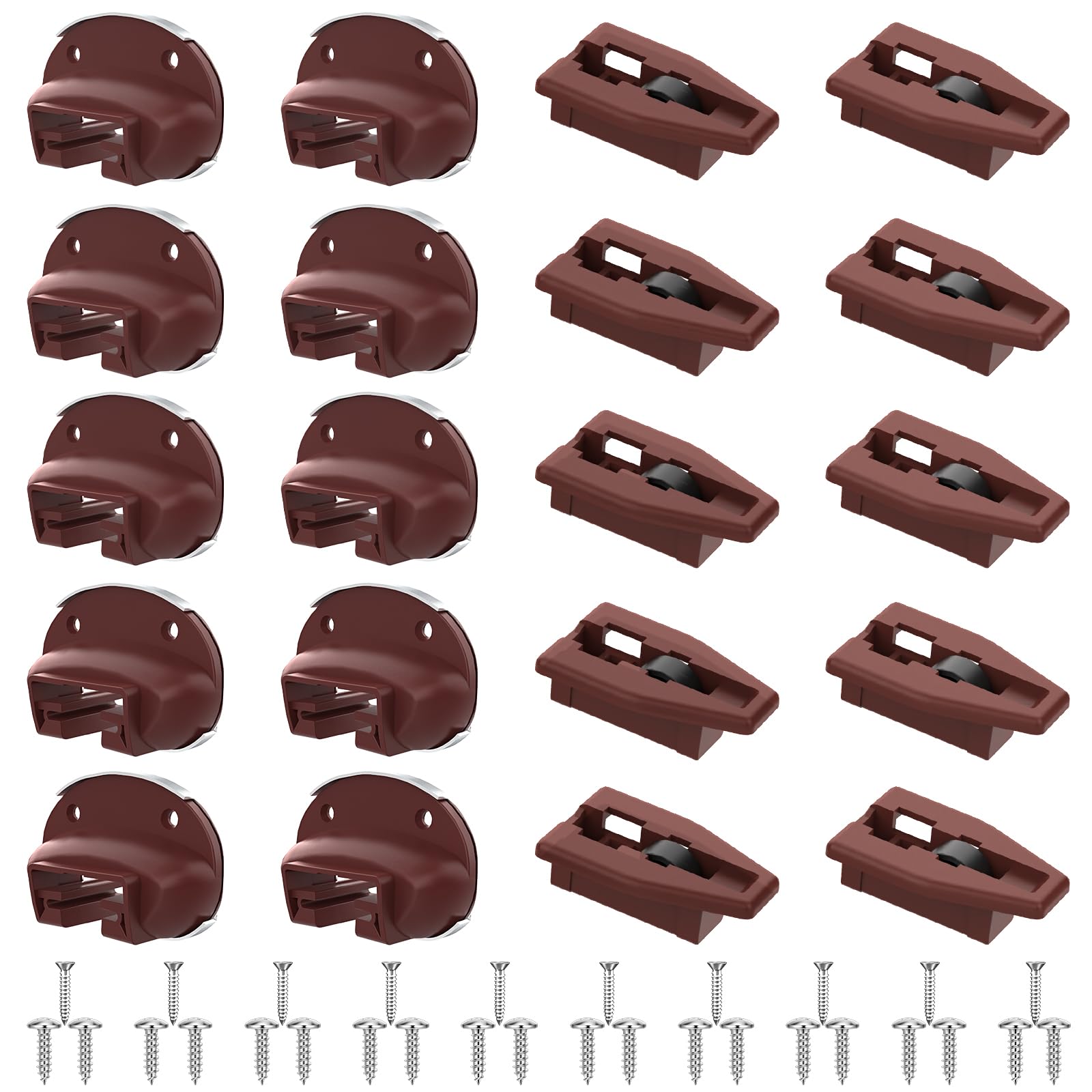 Upgrade Drawer Slides for kenlin Rite-Trak II Replacement, 10 Sets of Improved 168 Track Guides with Metal Back, Universal Drawer Guide for Dresser,