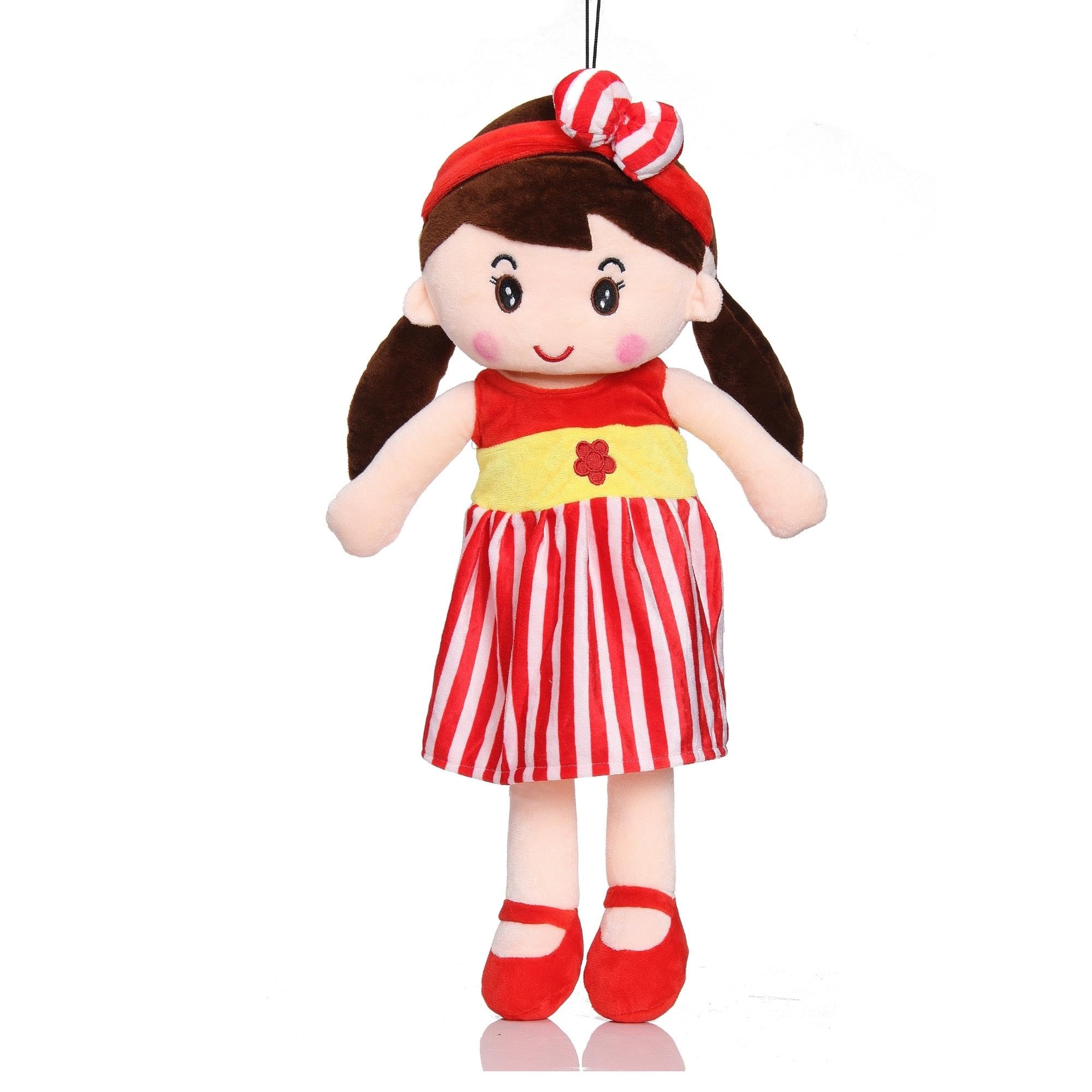 MABLE Cute Doll Super Soft Stuffed Doll 40cm, Washable Cuddly Plush Toy for Baby Girls, Spark Imaginative Play, Safe and Fun Gift for Kids, Perfect for Playtime & Cuddling, (Red) (B08L6W88MP) Amazon Price History, Amazon Price Tracker