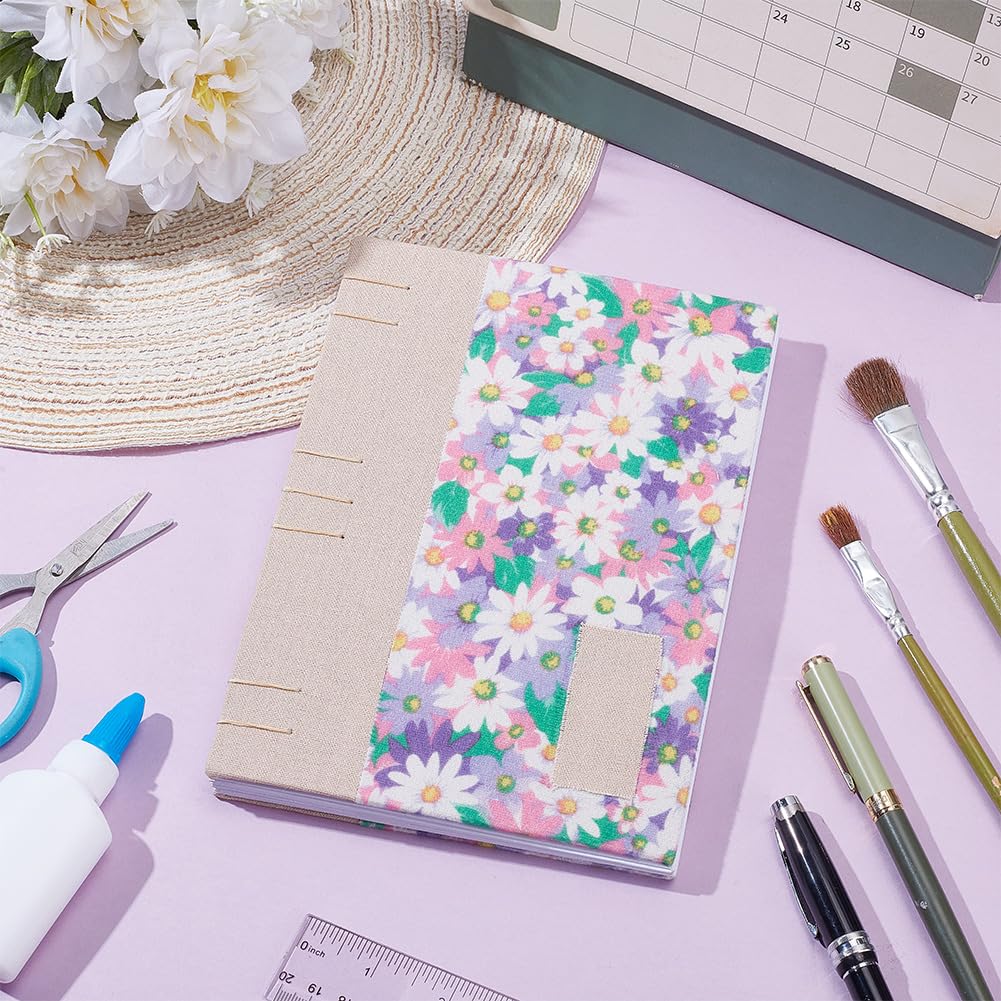WEBEEDY Kit de Reliure de Journal 58 Pcs de Création de Reliure Fleurie A5 de Création de Livre Complet avec Fil, Aiguilles à Coudre, Papier, Outil de Pliage de Papier pour Adultes, 15X21cm