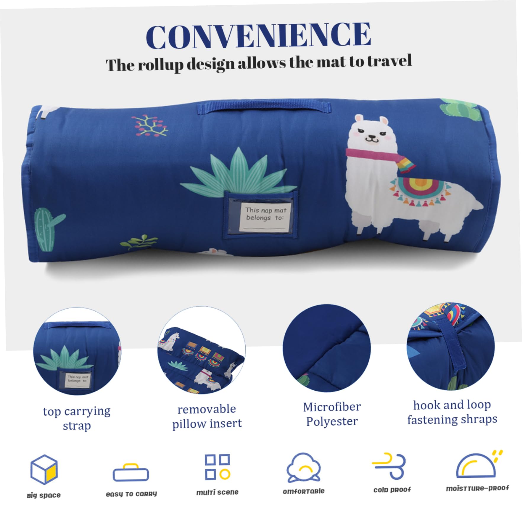 Faltbare Anti-Kick-Thermal-Schlafmatte mit Kissen und Decken 21x51 Tragbarer Kinderschlafsack