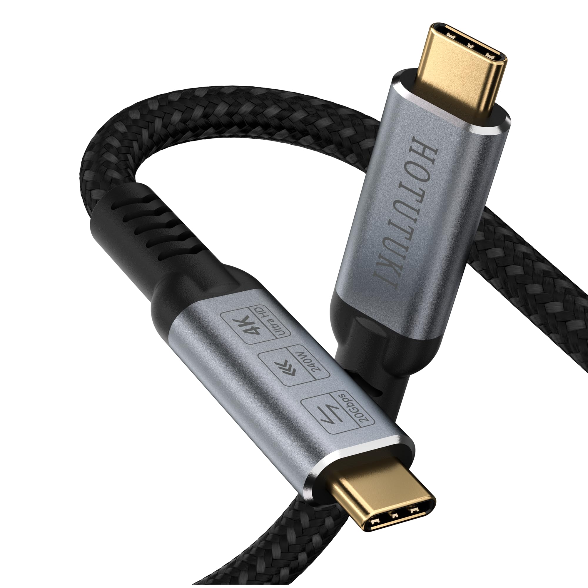 HOTUTUKI usb c datenkabel 1m Kompatibel mit Thunderbolt 4/3,USB C 3.2 Gen2 x 2 high speed 20Gbps 240W 20V/5A,5K@60Hz 4K@120Hz,typ c auf type c Video Kable für VR,USB C Monitor,SSD