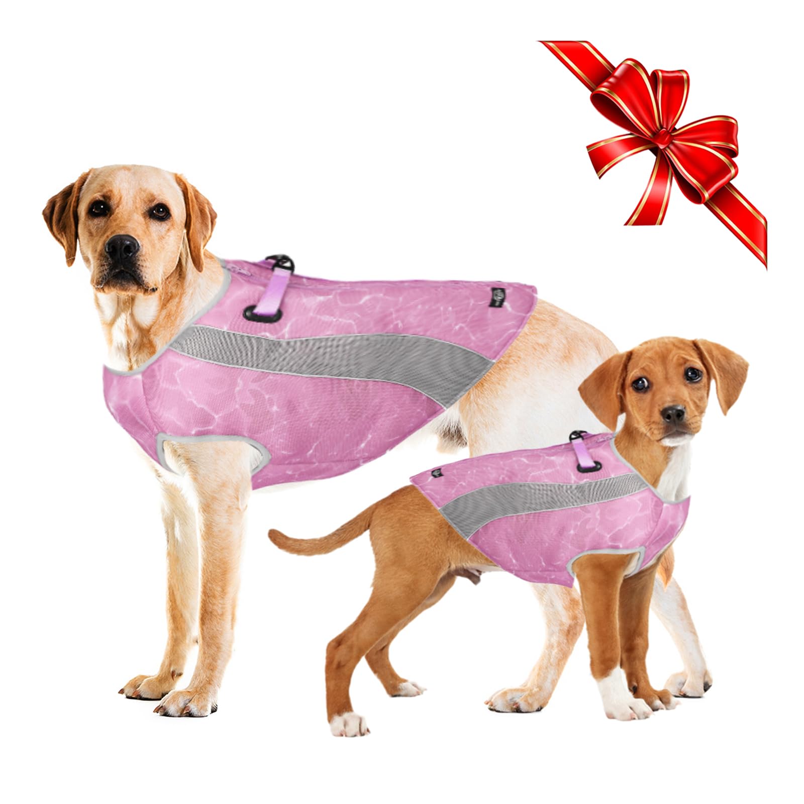 Cooling Dog Coat and Summer Dog Cooling Vest Multifunctional Dog Jacket with Reflective Stripes and Double Zipper, Windproof and Warm Dog Coat in Winter, Soaked for Dog Cooling Vest in Summer, M — image 1