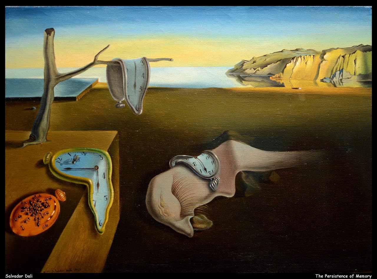 Unicorn Posters A1 POSTER (33/24 inch) (84/60 cm) - Salvador Dali The Persistence of Memory melting clocks surreal landscape art