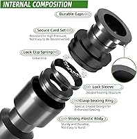 Vista 3 de 20PCS Push-to-Fit Drip Irrigation Emitters for 1/4 inch Irrigation Tubing, Two-Way Connection Adjustable Drip Emitter Sprayer with Stake, Irrigation