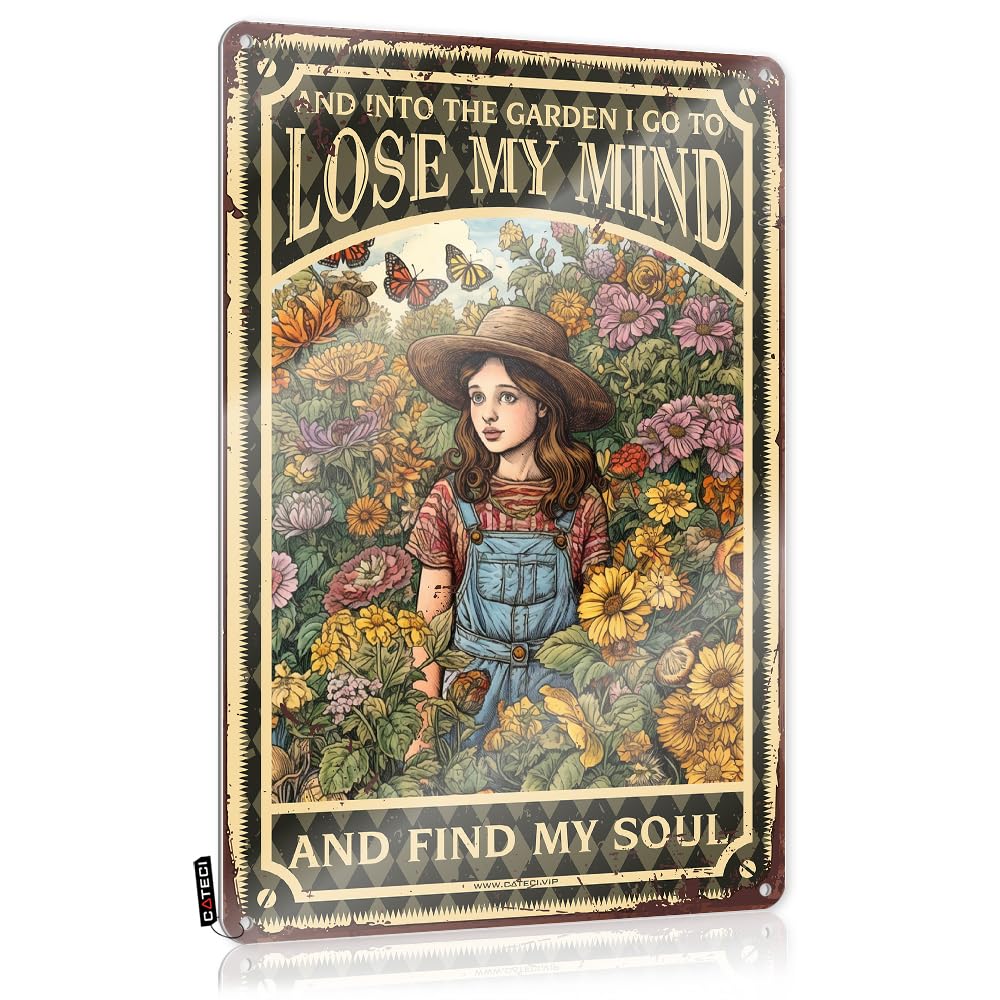And Into The Garden I Go To Lose My Mind And Find My Soul Gift For Hunter Hippie - Decore Vintage Wall Art Wall Art Decoration(30X40CM)