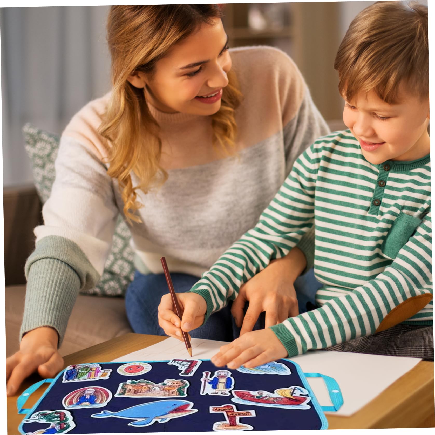 Board en feutre pour les tout-petits 1 set en train de ressentir un tableau pour les tout-petits histoires bibliques en feutre la planche, les histoires de planche en flanelle incluent Noah's Ark, Jo