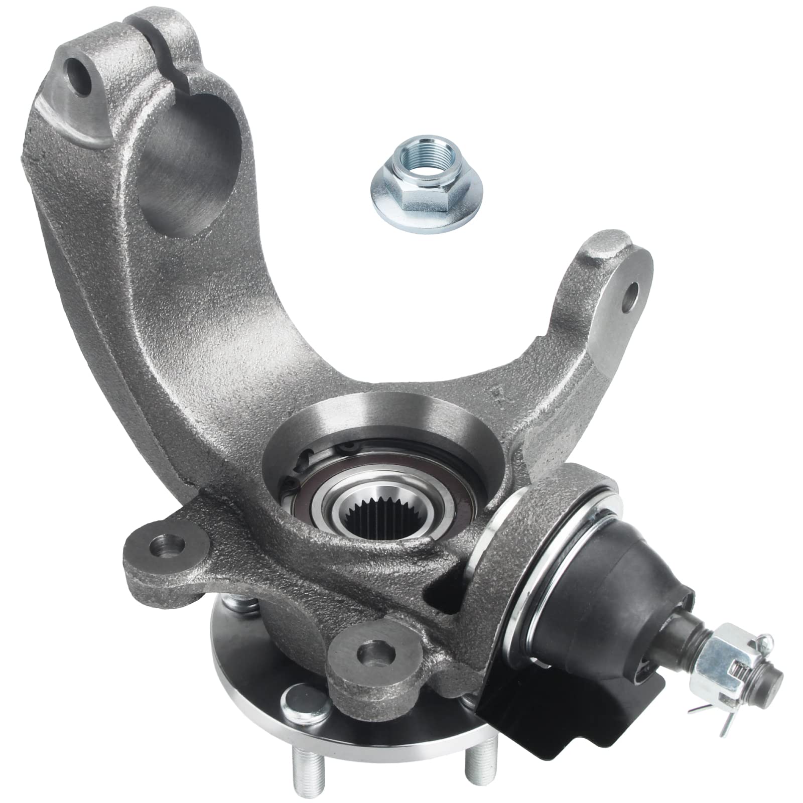 DOSKJOK Steering Knuckle Wheel Hub Bearing Assembly Front Right Passenger Compatible with Transit Connect 2011 2012 2013 698-466