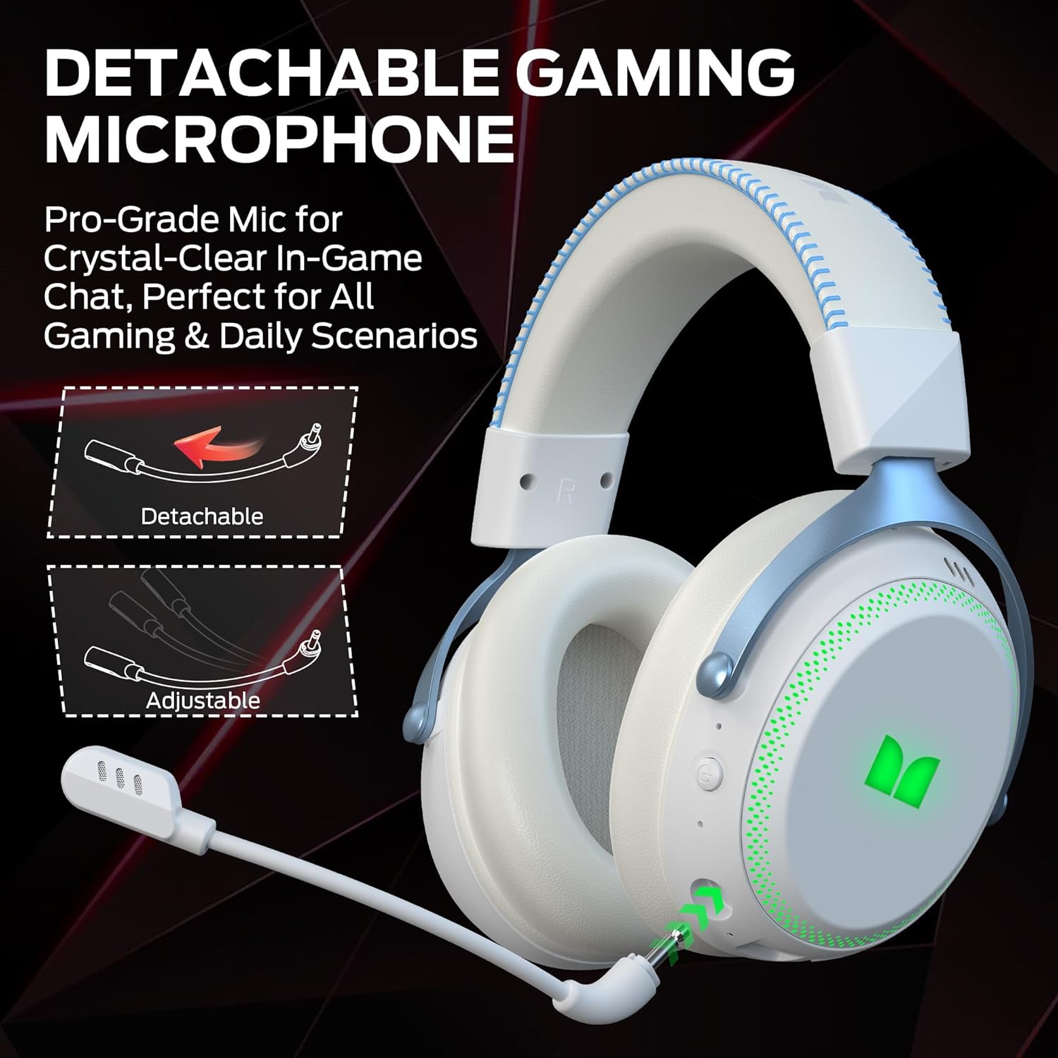 Monster Mission 350 headset with detachable and adjustable microphone