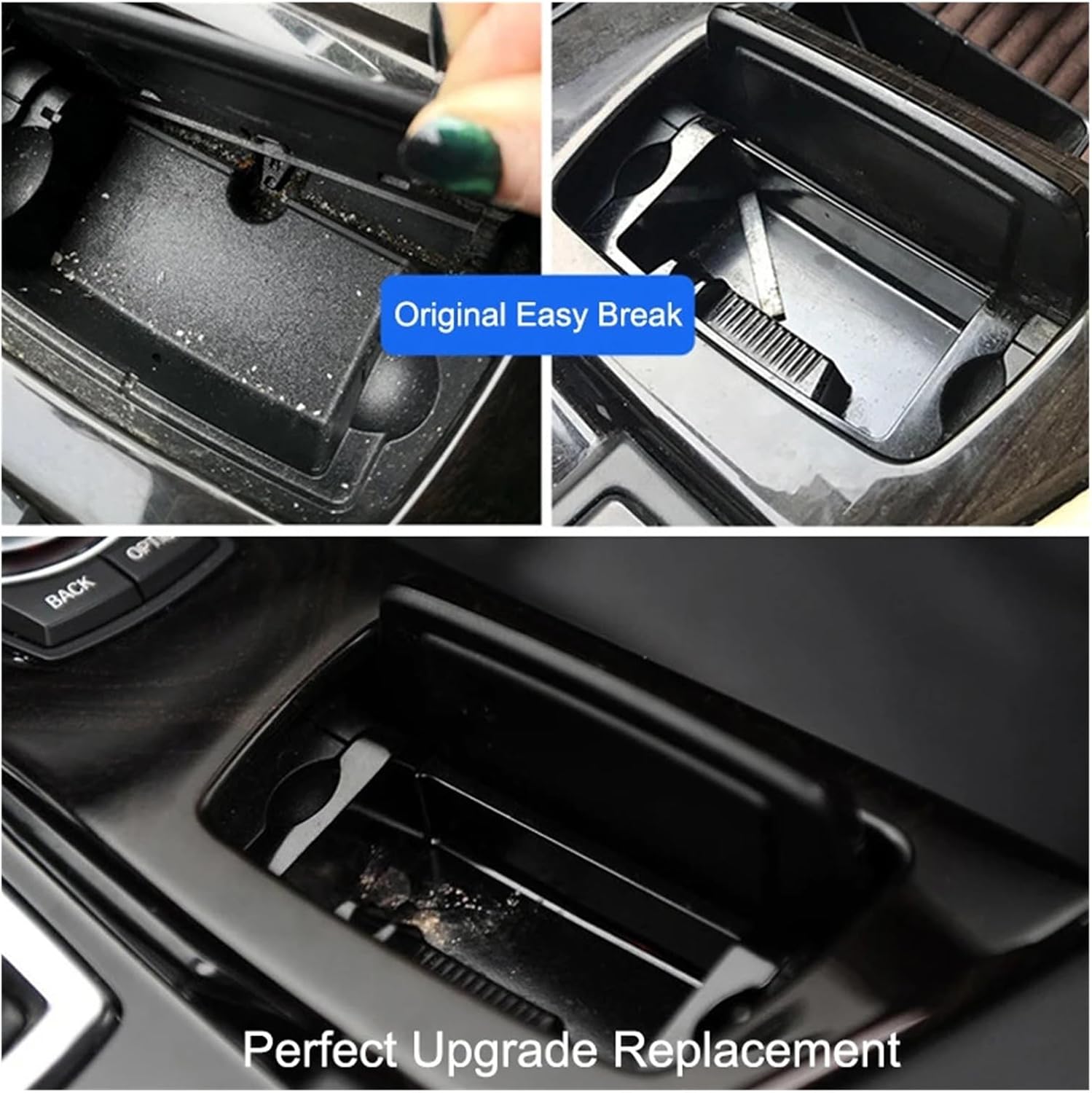Premium ABS Car Ashtray fit for 5 Series F10 F11 F18 (2011-2017) - Console Ashtray Assembly Box Cover(Ashtrays Box)
