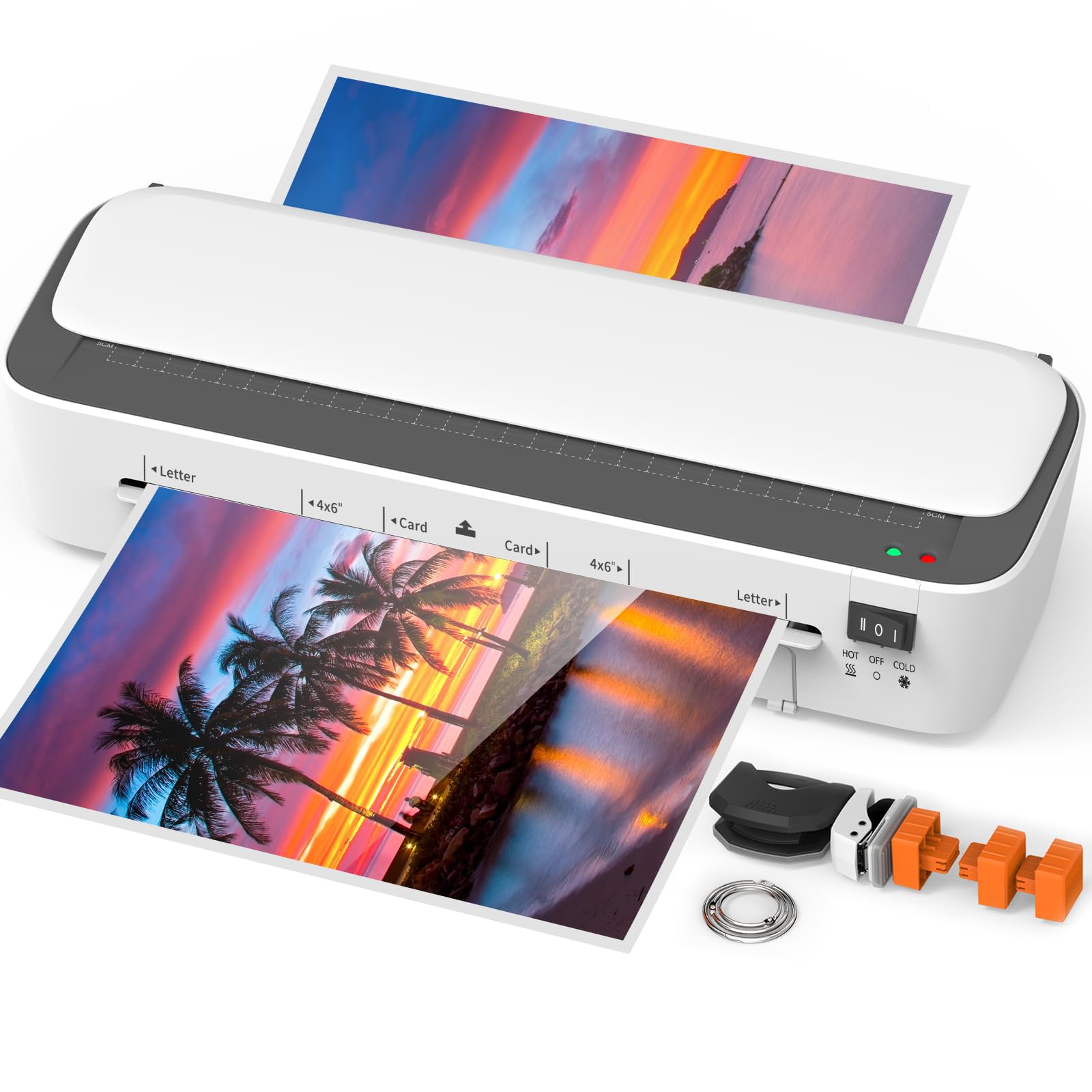 NALACAL Laminator Machine, 11-in-1 Thermal Laminator with 36 Laminating Sheets, A4/Letter Size, 2 Temperature Modes, Built-in Paper Trimmer for Office, School, Business, Home