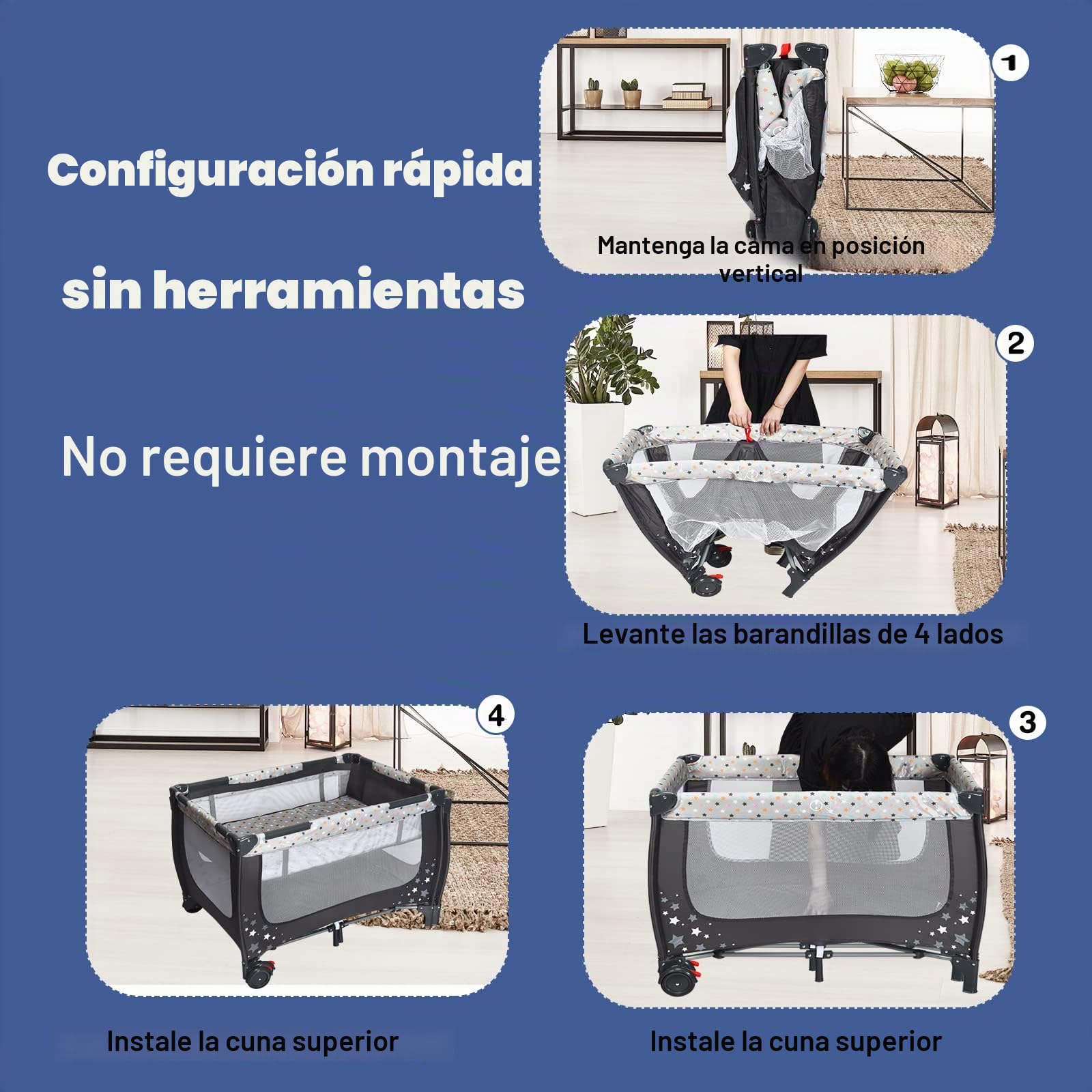 LIFEZEAL Cuna de Bebé Plegable 3-1, Parque y Cuna de Viaje, Cuna Portátil con Moisés Desmontable, Ruedas, Malla Transpirable y Bolsa, Moisés para Niños hasta 3 Años (Gris)