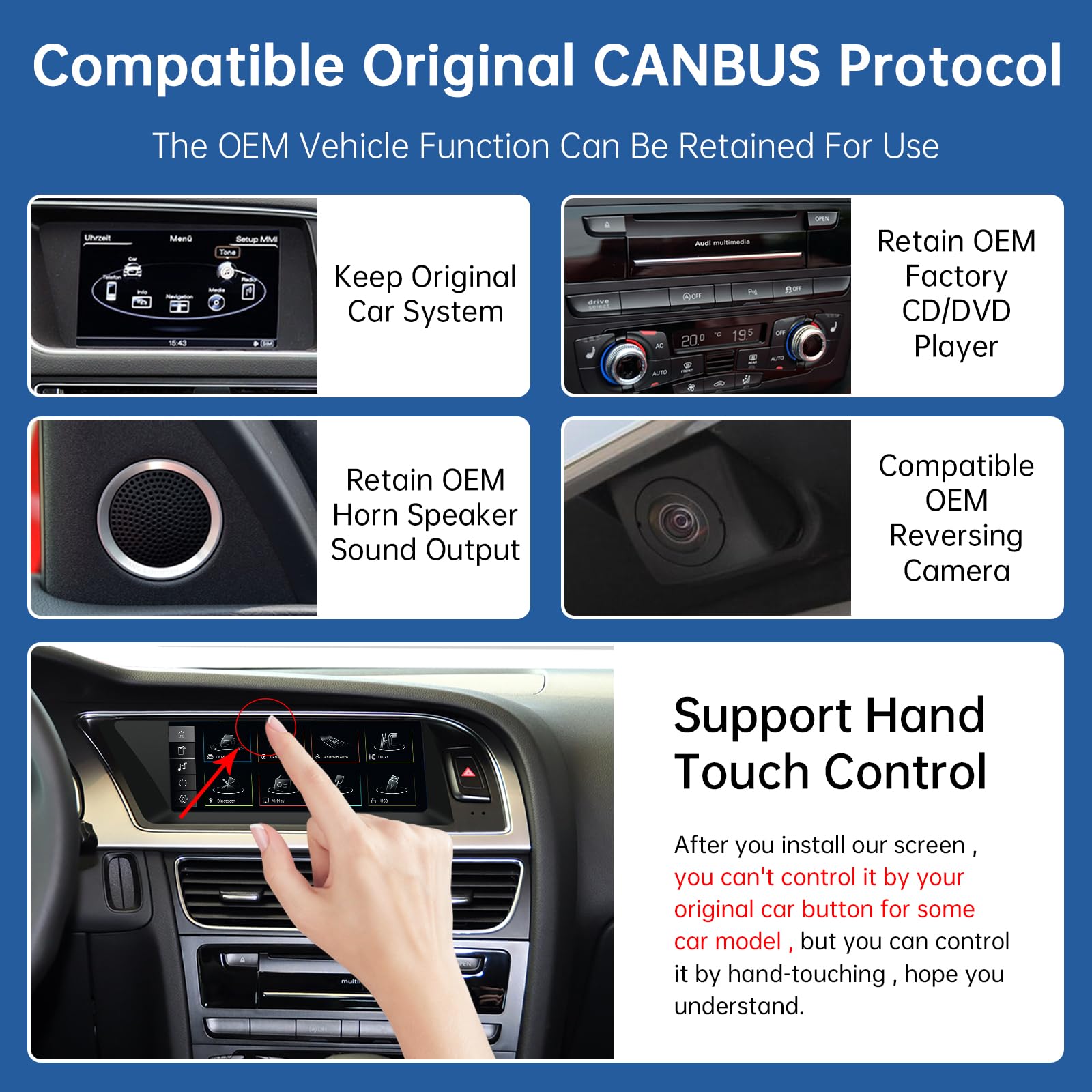 Road Top Autoradio CarPlay 8,9" per Audi A5 con 3GMMI 2009-2015 | Schermo Touchscreen Linux HD IPS, CarPlay senza fili, Android Auto, MirrorLink, Navigazione, Autoradio Bluetooth