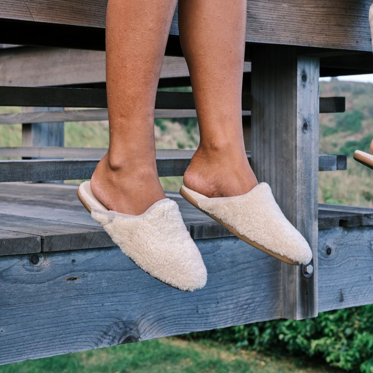 OLUKAI Hale Mule Women's Slipper, Women's Slip-On Shoes, Genuine Shearling with Fleece Lining, Wet Grip Soles for Inside & Outside Wear, Cute & Ultra-Soft Comfort Fit - Image 2