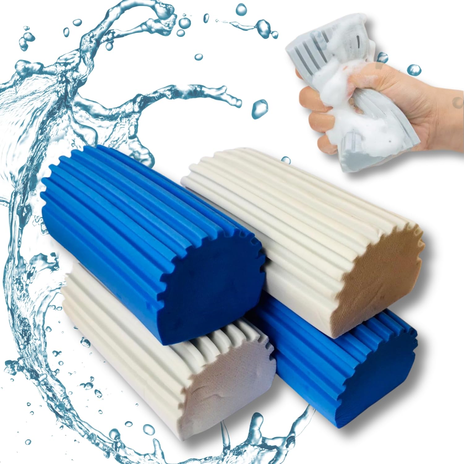 Esponja atrapapolvo, Set de 4 Unidades Esponja mágica Limpieza, Limpia-Absorbe-Seca de Solo una pasada. Esponja Multiuso para la Limpieza del hogar. Limpia Cualquier Superficie!!!