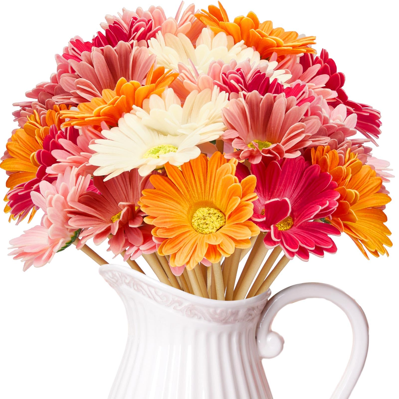 WILLBOND 48 Pcs Artificial Gerbera Daisies