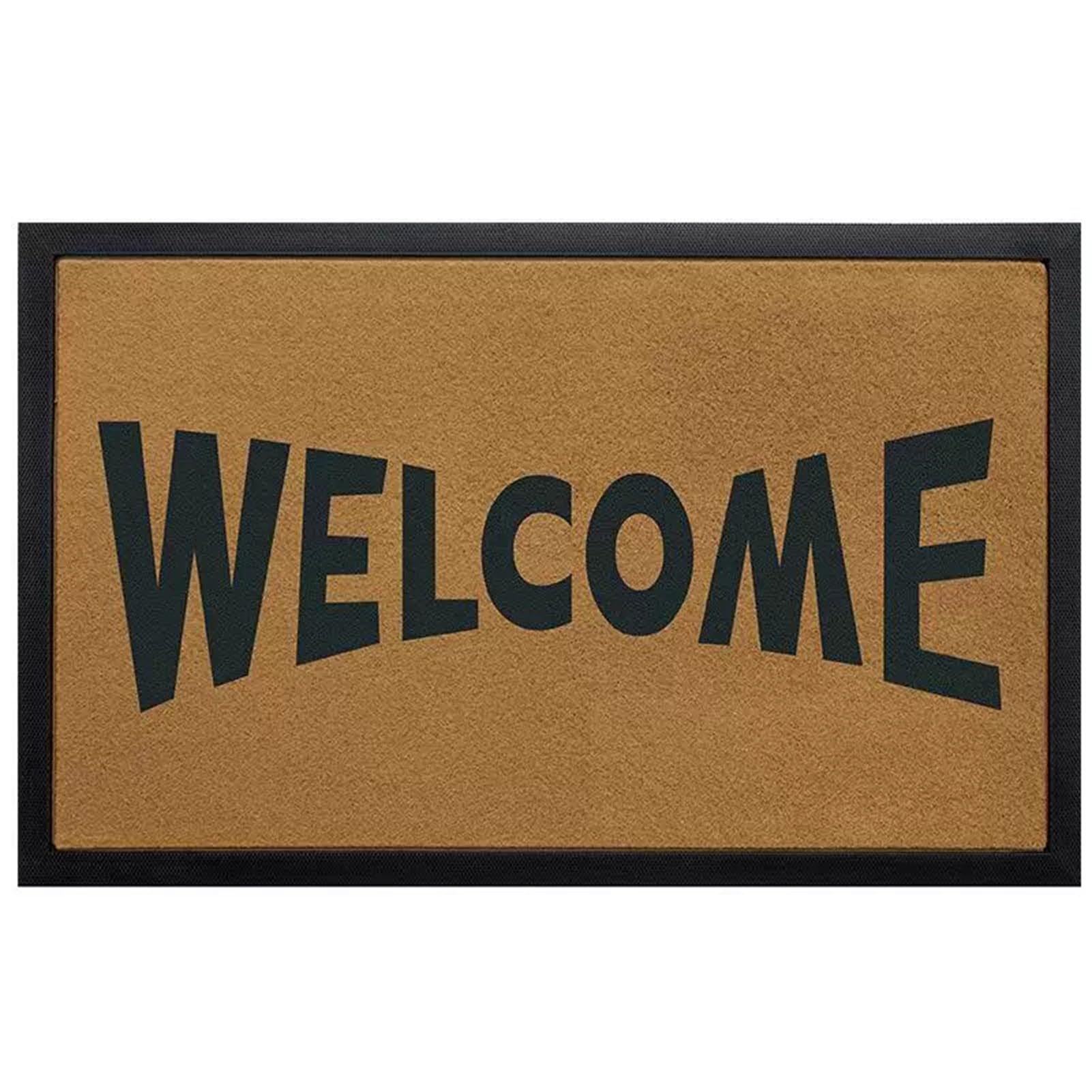 Zerbino Ingresso Esterno In Cocco, Tappeto Pulizia Facile | Zerbini Antiscivolo, Assorbente di Sporco e Lavabile per Casa Porta, Corridoio, Ingresso, Giardino(A,19.6x31.4in/50x80cm)