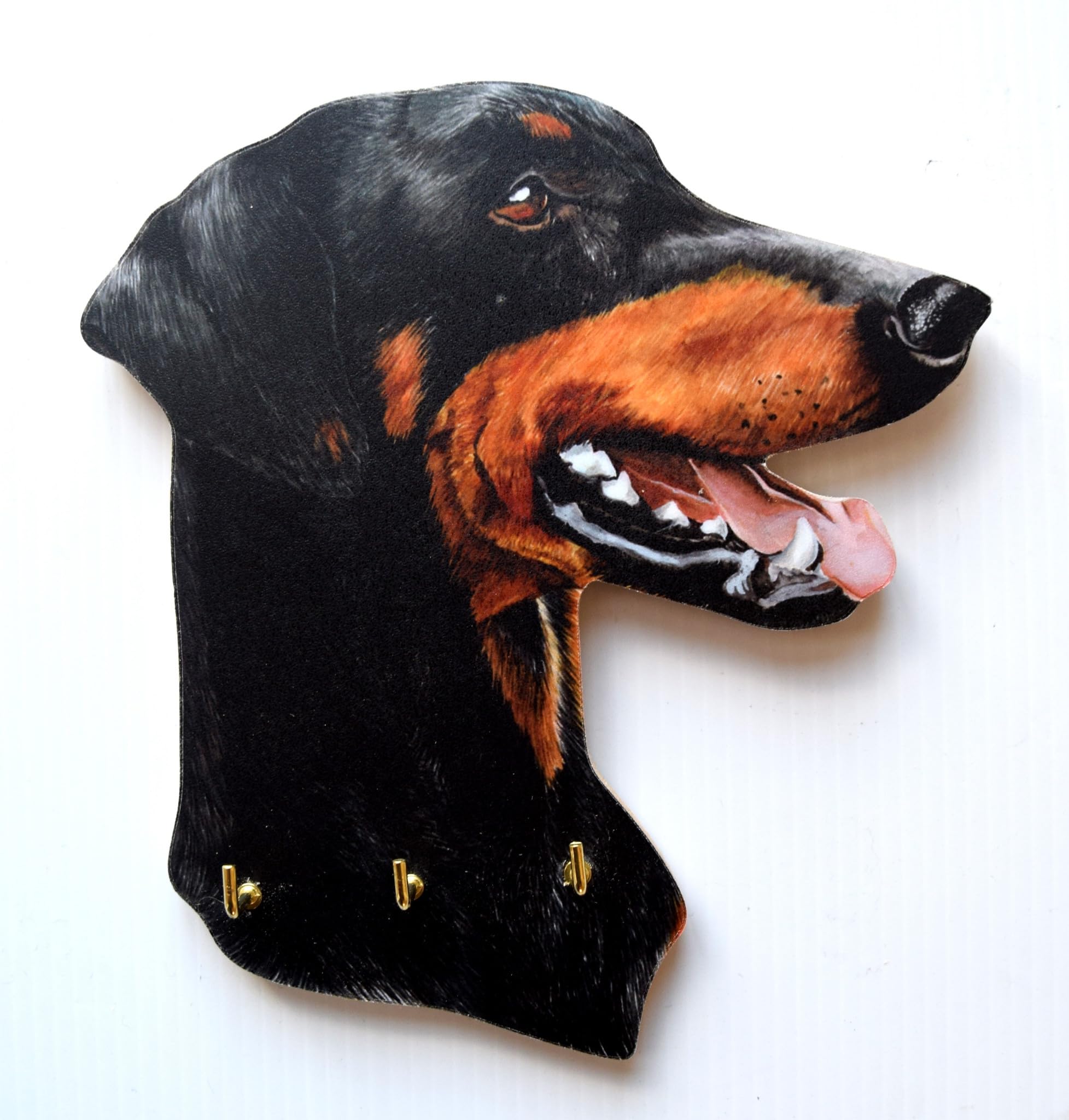 D&A Gifts Black Brown Doberman Key Rack - Dobermans - Dobermann Pinscher D18-Skr