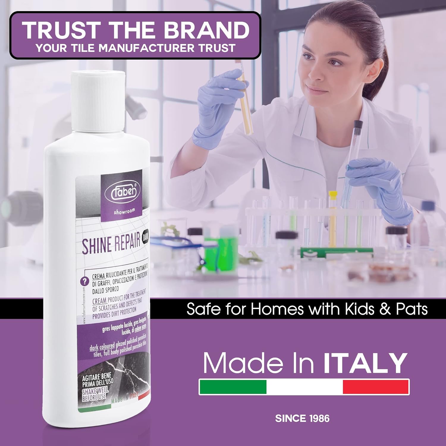 FABER Floor Shine Repair - Premium Floor Polishing Cream for Scratches & Defects, Re- Polishes, and Protects from Dirt - Perfect for Colored Glazed & Full Body Polished Porcelain Tiles, Pro & Home Use - Image 3