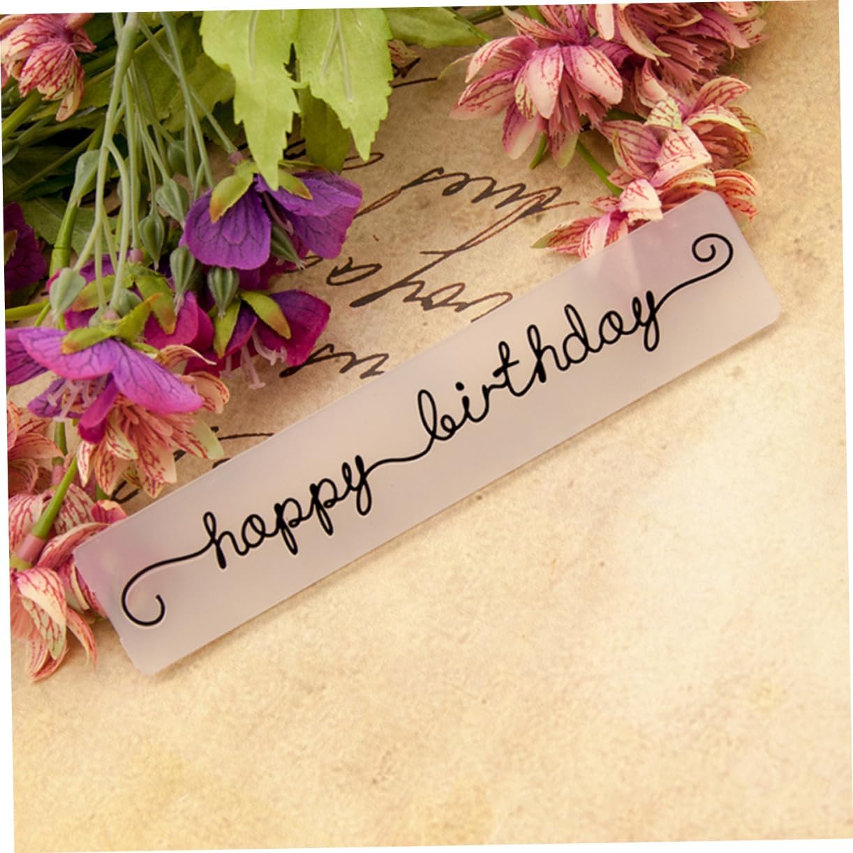 Anneome Embossing Templates for Em041 DIY Plastic Stencil Birthday Decor Embossing Dies