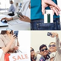 Vista 8 de Correa de agarre para teléfono celular extraíble y reutilizable, soporte telescópico para el dedo, soporte universal de silicona para teléfono y Lila