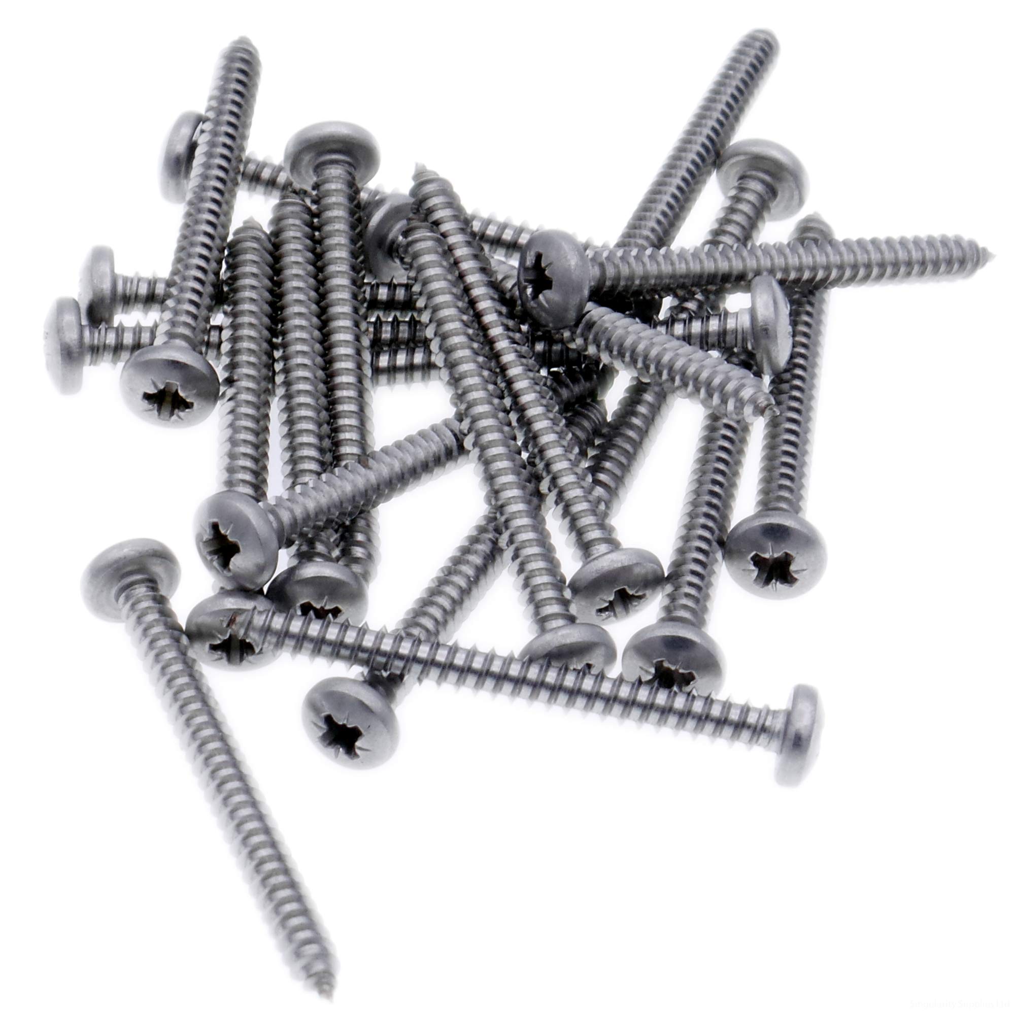 Singularity Supplies No.10 X 0.75 (4.8Mm X 19Mm) Pozi Pan Self-Tapping Screw - Stainless Steel (A2) (Pack Of 20)