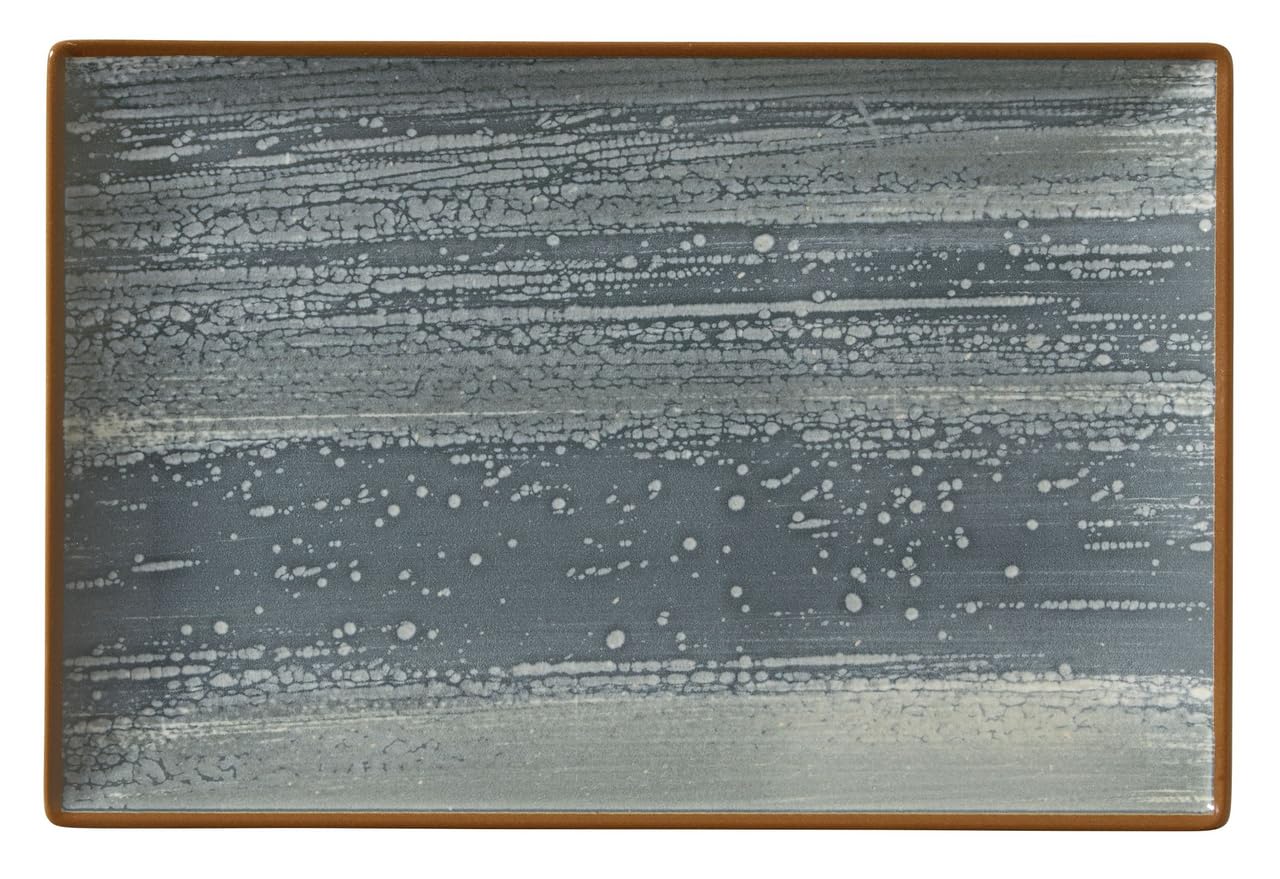 METRO Professional Lot de 6 assiettes Madleen grès 30 x 20 cm Gris