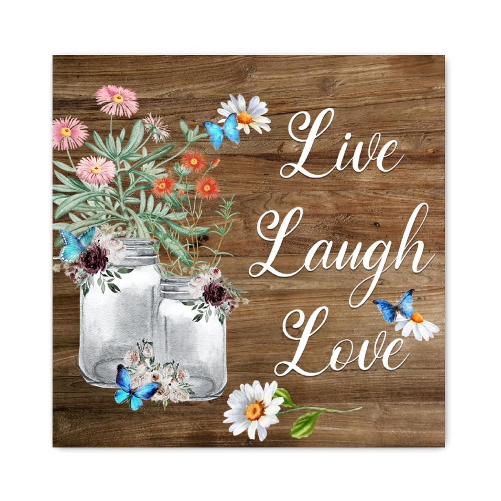 Panneau en bois Live Laugh Love pour masquer un mur vide avec style