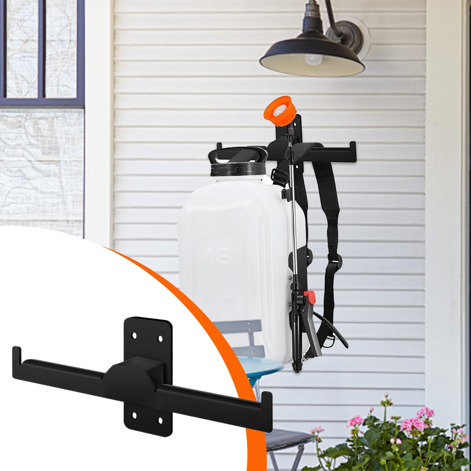 Wall Mount Rack, Backpack Blower Hanger, Hunting Pack Storage Rack, Storage Hanger, Garage Organizer Wall Rack, Backpack Sprayer Wall Mount Rack Versatile Steel Hanger for Garage Storage