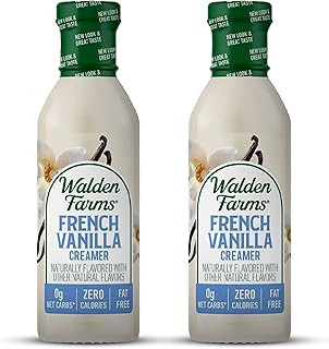 Walden Farms French Vanilla Coffee Creamer 12 oz Bottle (Pack of 2) Rich & Creamy | Fresh and Flavorful | Vegan, Paleo and Keto Friendly | Non-Dairy Milk Substitute | 0g Net Carbs | For Coffee | Tea | Smoothies | Breakfast Bowl and More